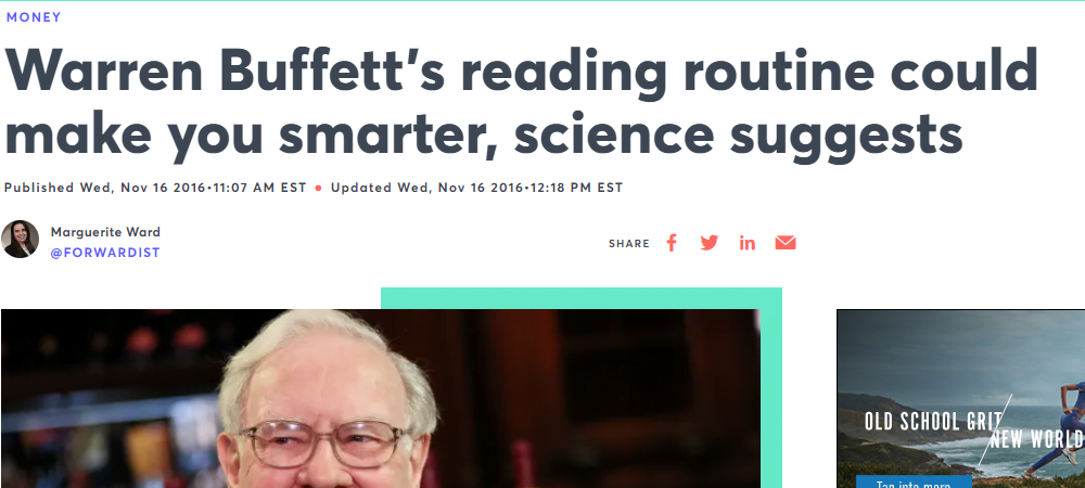 Warren buffet Reading Habits
